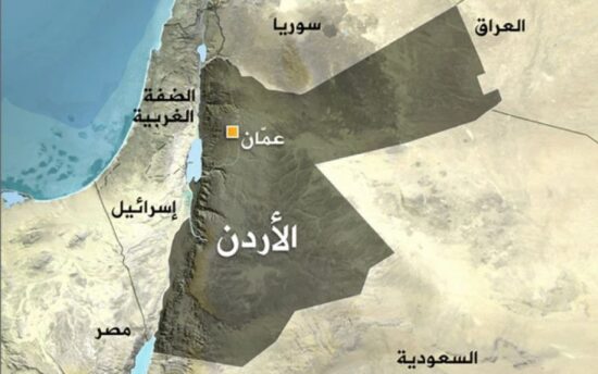 خريطة الأردن