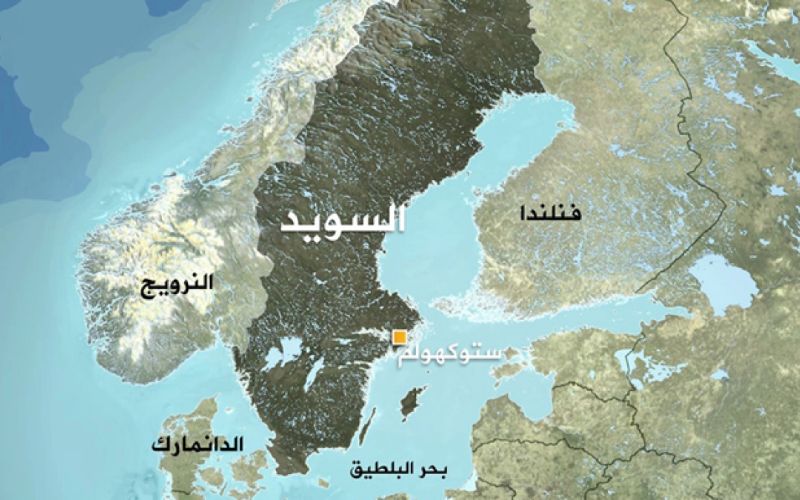 خريطة السويد