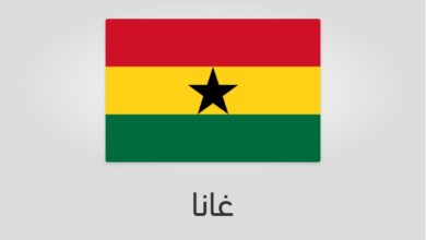 علم وعدد سكان غانا